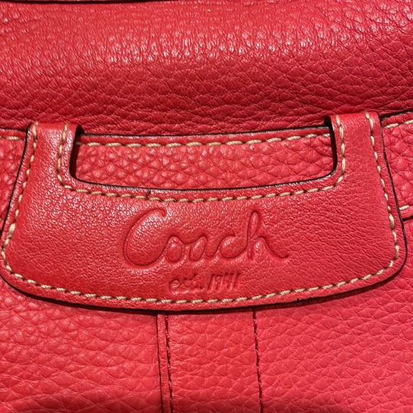 Coach front flap crossbody bag. Back zipper pocket. Adjustable strap. - Picture 4 of 4